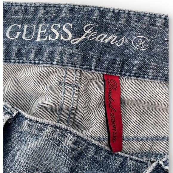 Guess Jeans Distressed Skinny Denim Blue Size 30 - Picture 8 of 8